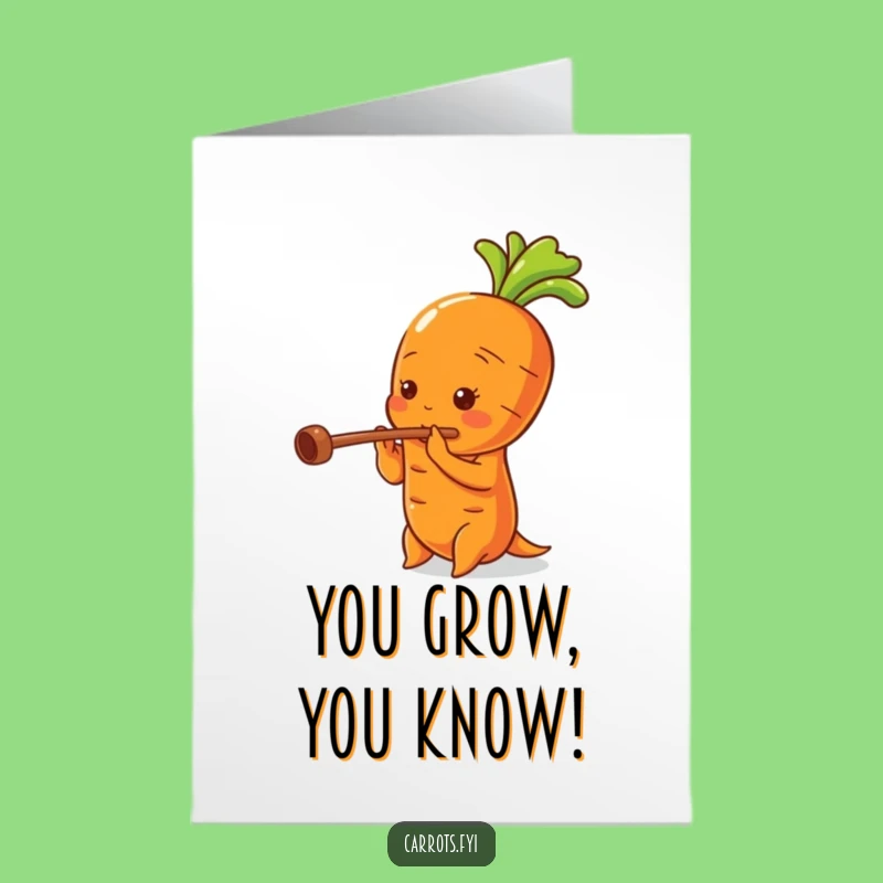 Free Printable Congrats Card: Carrot Musician Celebration Downloadable Gift