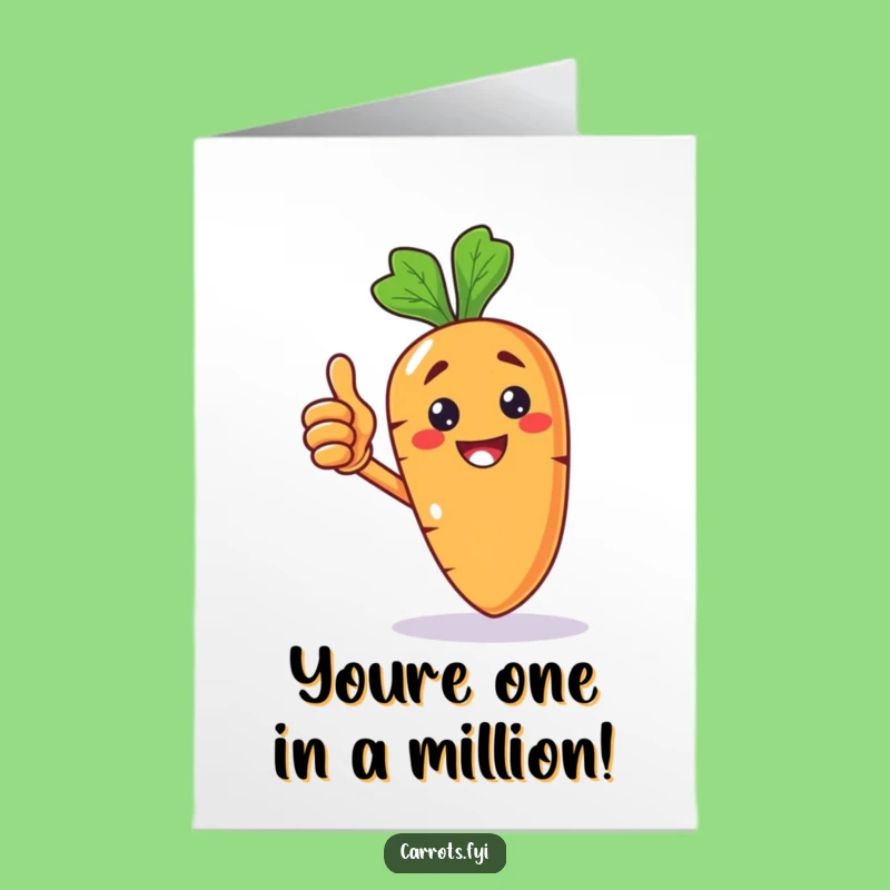 Free Printable Congrats Card: Funny Carrot Thumbs Up for Awesome DIY Celebration