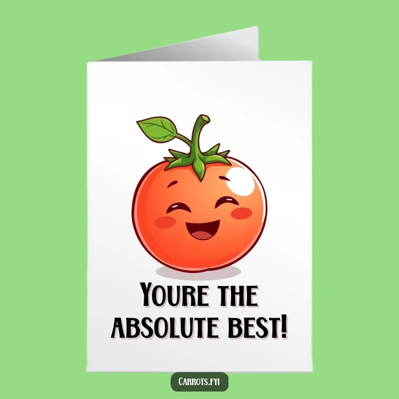 Free Printable Congrats Card: Smiling Tomato, Ideal Funny Downloadable Gift!