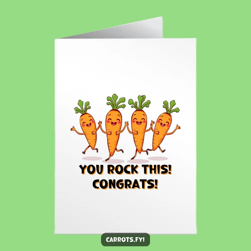 Free Printable Congrats Card: Synchronized Carrot Dance Celebration Downloadable Gift