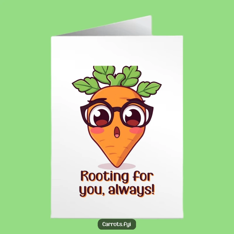 Free Printable Funny Congrats Card: Surprised Carrot Reaction - Downloadable Astonished Gift!