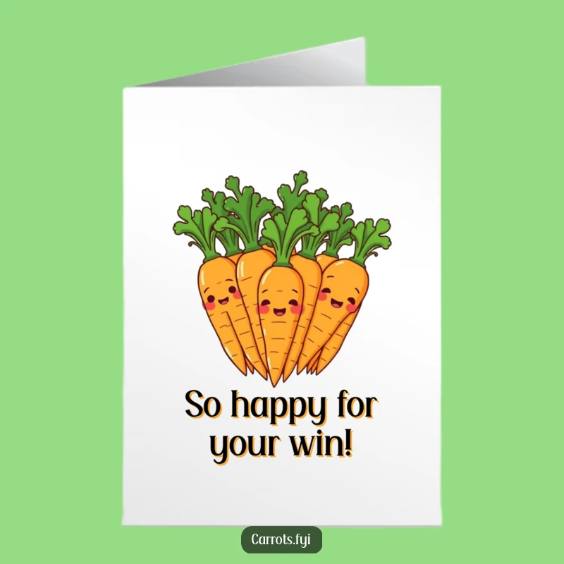 Free Printable Congrats Card: Giggling Carrots for a Funny Downloadable Gift