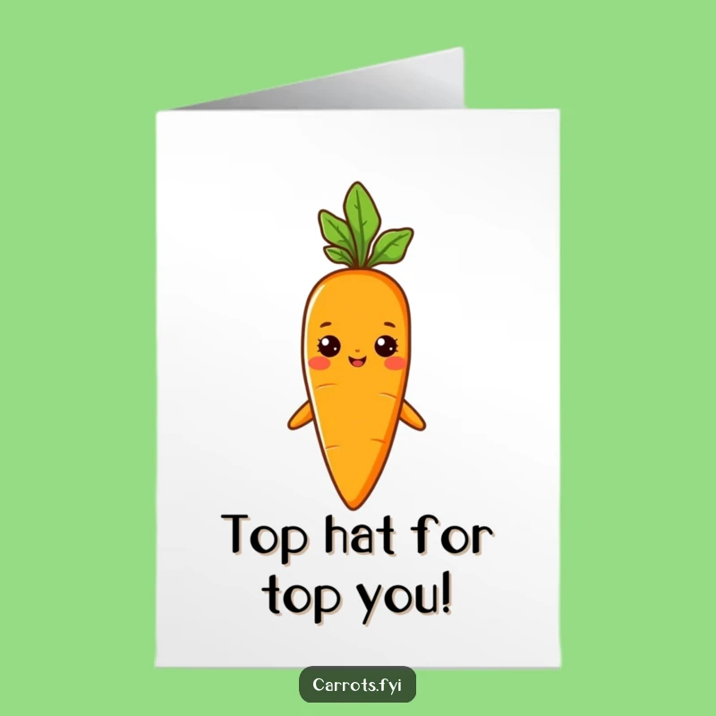 Free Printable Congrats Card: Proud Carrot Sprout Downloadable Gift