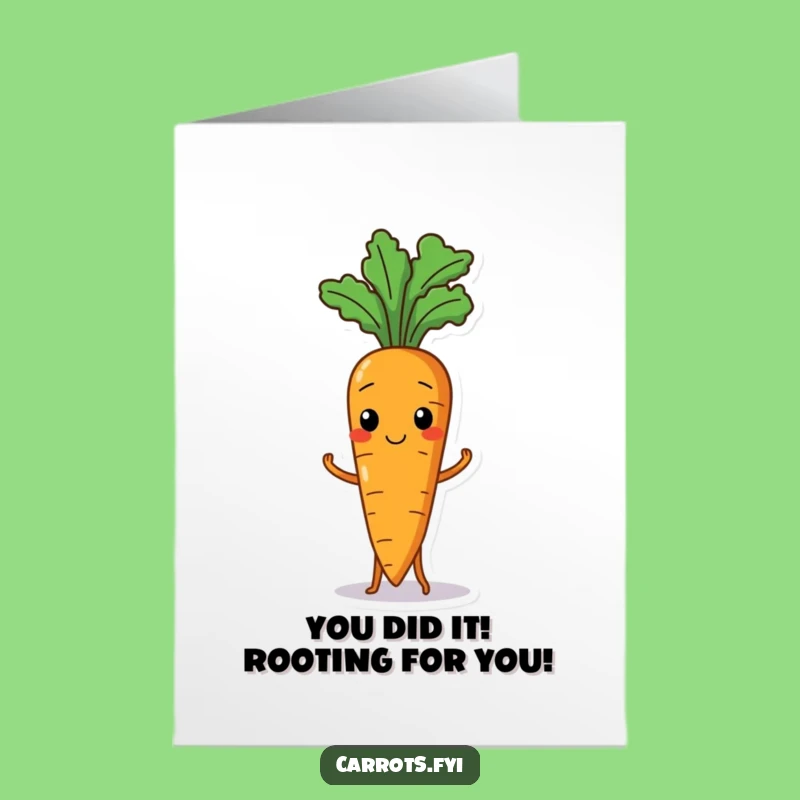 Free Printable Wobbly Carrot Congrats Card - Hilarious Downloadable Gift