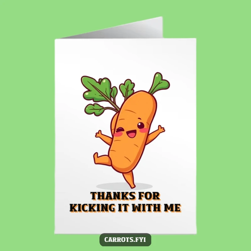 Free Printable Energetic Carrot Thank You Card: A Playful Kick of Gratitude