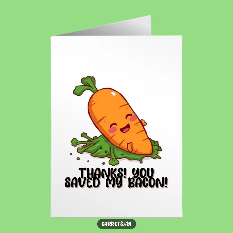 Free Printable Oopsie Carrot Thank You Card: Funny Downloadable Veggie Gift