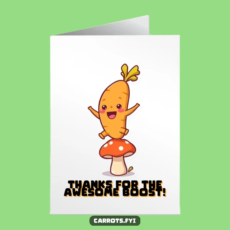 Free Printable Thank You Card: Carrot Leap for a Funny Downloadable Gift