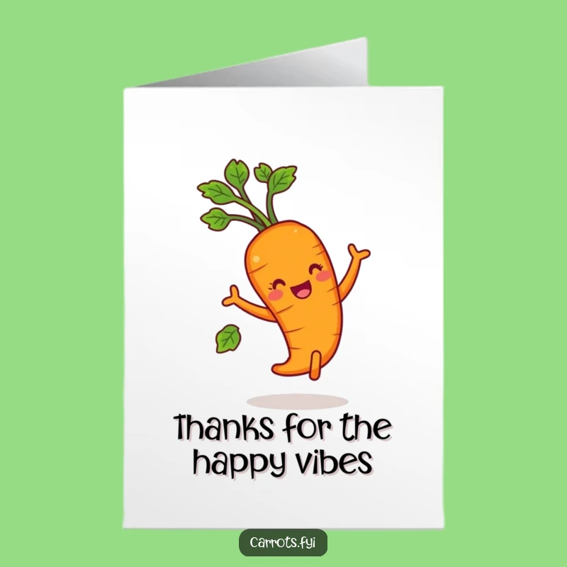 Free Printable Thank You Card: Carrot's Thankful Grooves - Downloadable Appreciation