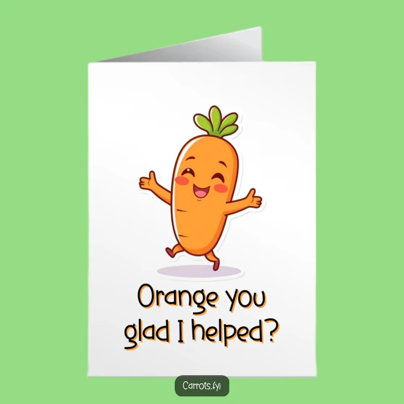 Free Printable Dancing Carrot Thank You Card - Funny Downloadable Gift!