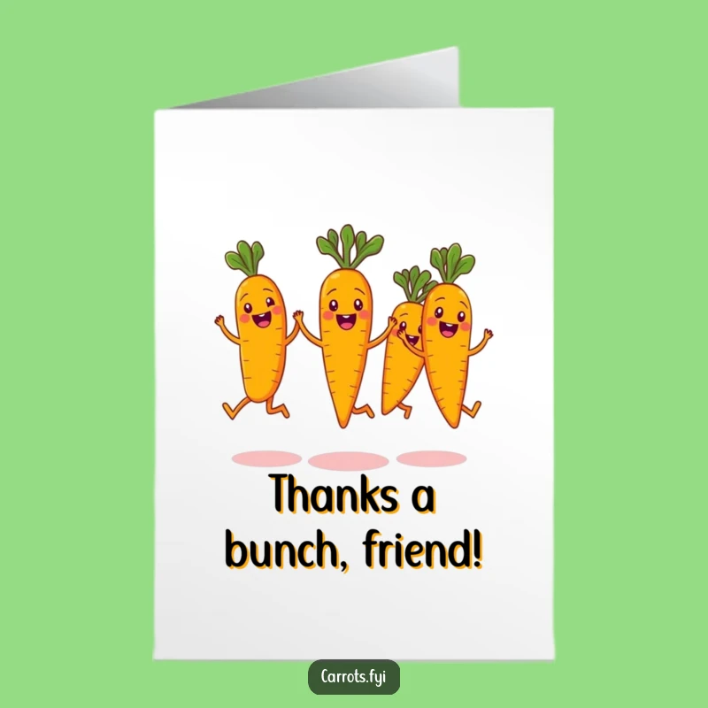 Free Printable Thank You Card: Funny Carrot Jumpers for a Hilarious Downloadable Gift
