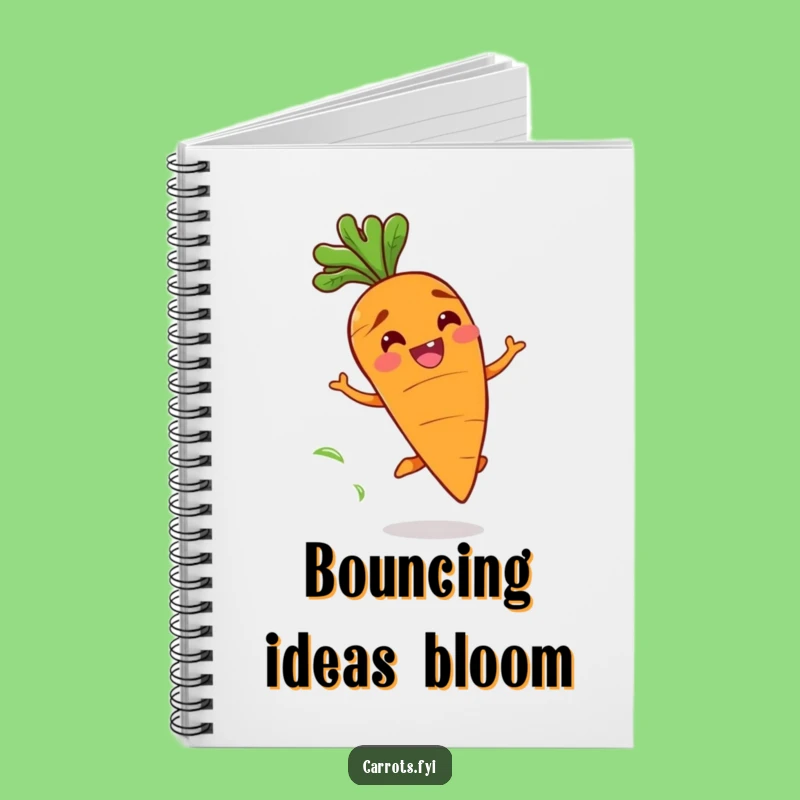 Funny Bouncing Carrot Notebook - Jot Down Joyful Thoughts in this Hilarious Veggie Journal!