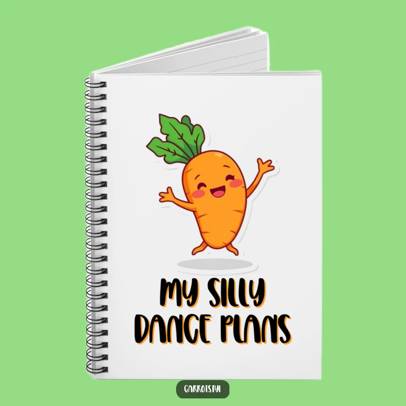 Funny Carrot Dance Notebook - Cheerful Veggie Journal, Notes and Fun