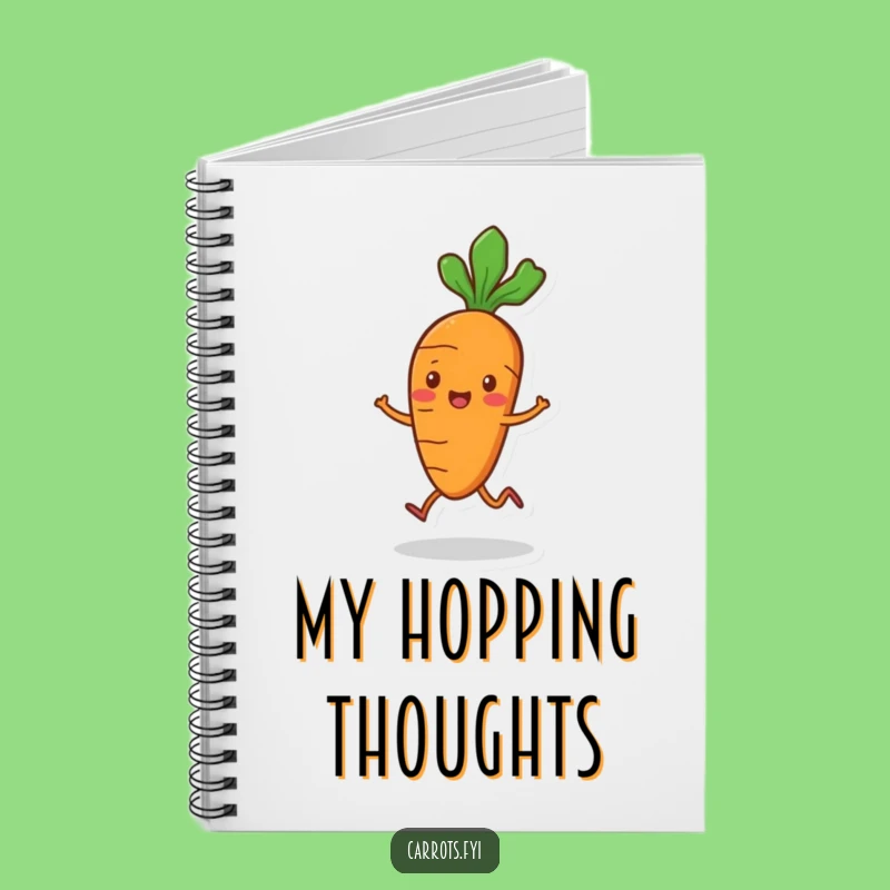 Funny Carrot Hop Notebook - Playful Veggie Journal, Notes and Fun Doodles