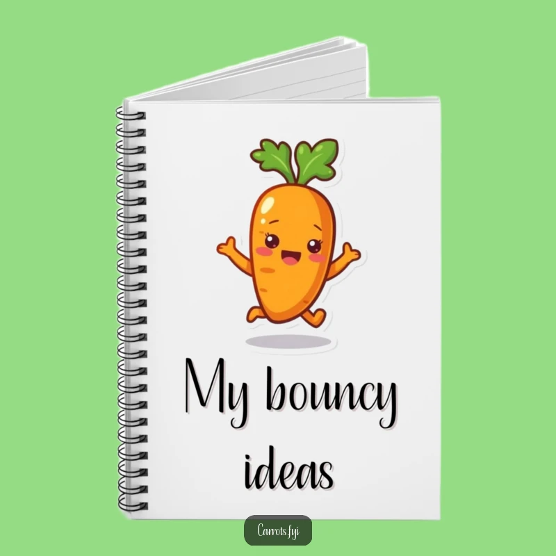 Funny Carrot Journal: Cheerful Veggie Character Notebook, Perfect Funny Gift