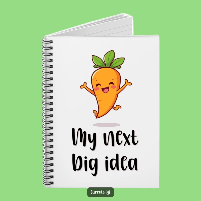 Funny Carrot Stick Leap Notebook: Joyful Veggie for Inspired Thoughts