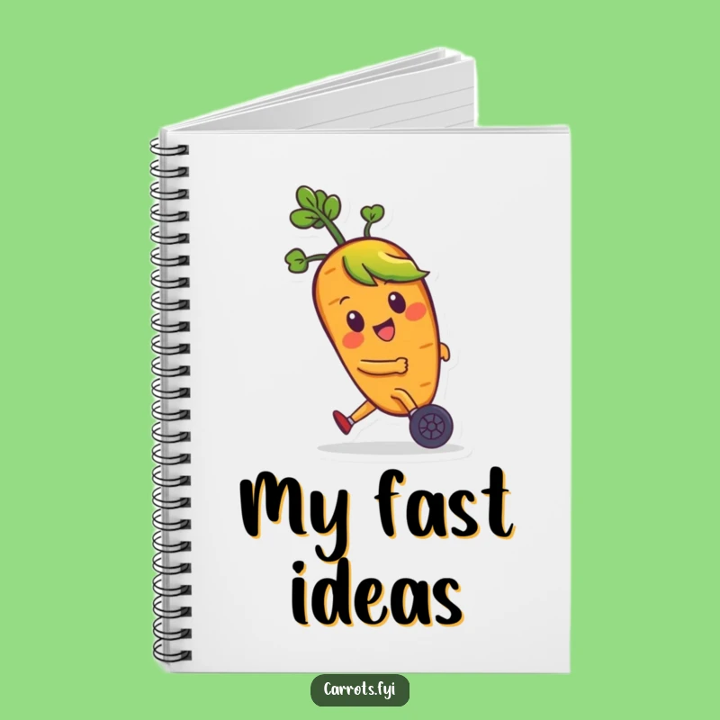 Funny Carrot Zooming Notebook - Jot Down Ideas with this Hilarious Veggie Journal!