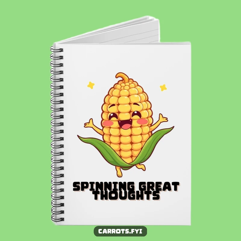 Funny Corn Kernel Spin Notebook: Joyful Journal, Ideal Humorous Gift for Writers