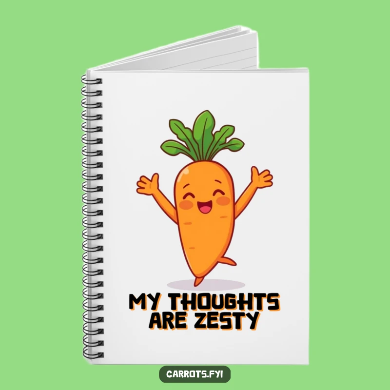 Funny Dancing Carrot Notebook, Veggie Groove Journal, Great Funny Gift for Notes