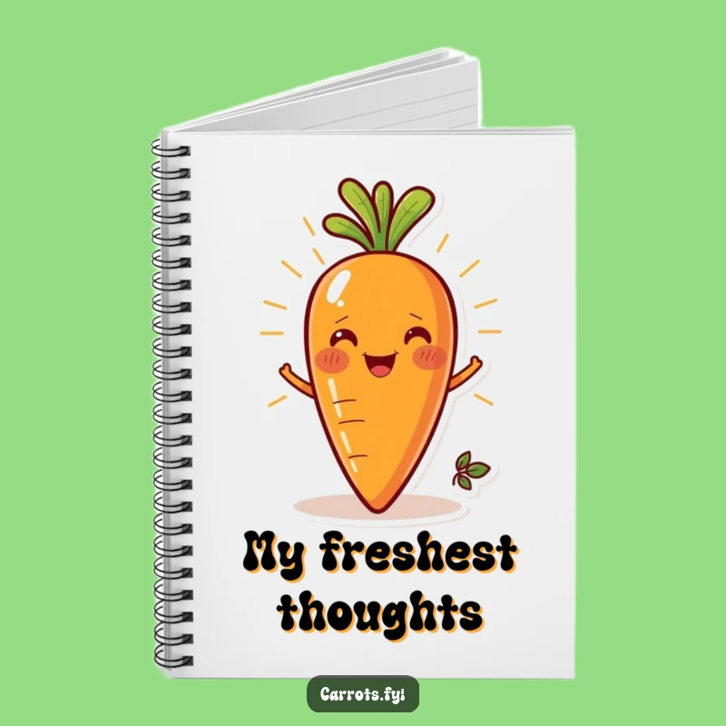 Funny Fresh Carrot Notebook: Write with a Smiling Veggie, Perfect Funny Gift