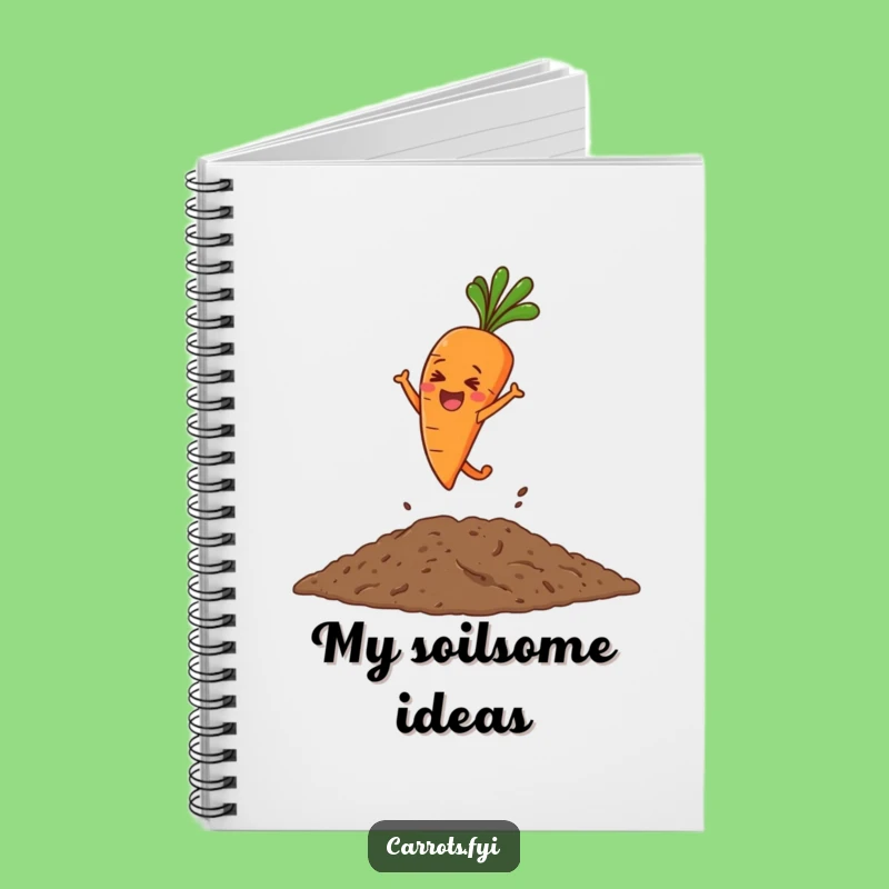 Funny Leaping Carrot Notebook: Jot Down Your Garden Plans with This Hilarious Journal