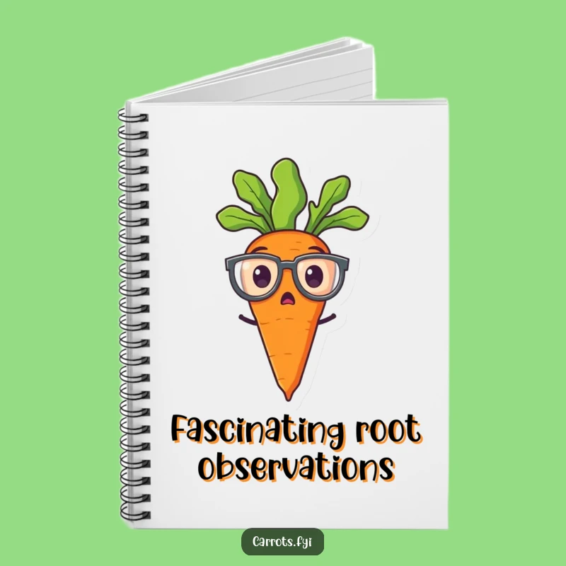 Funny Surprised Carrot Notebook - Hilarious Spectacle Veggie Journal for Your Funniest Ideas