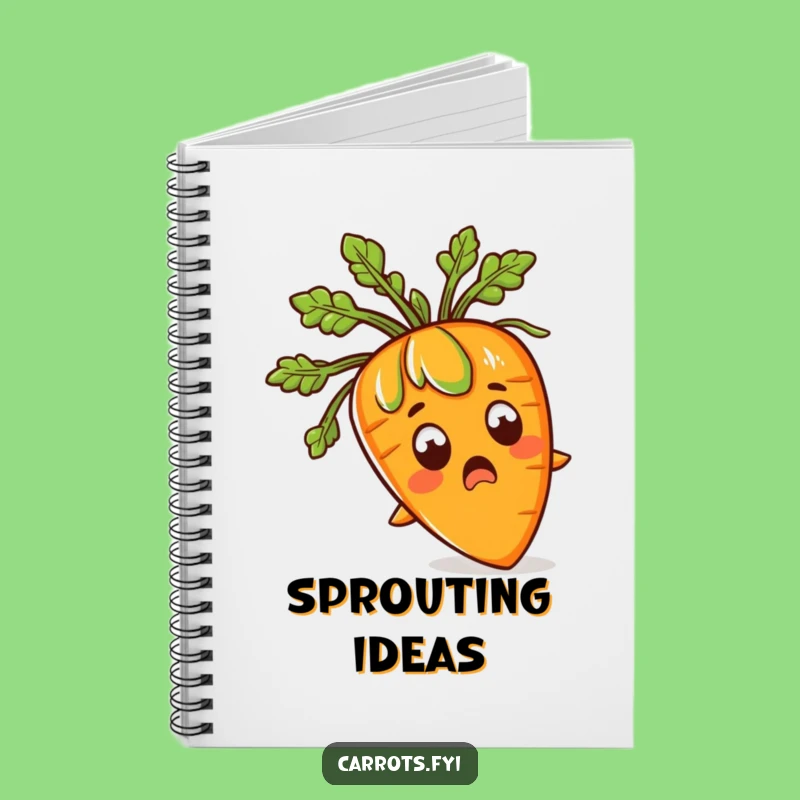 Funny Surprised Carrot Notebook: Veggie Art Journal, Hilarious Gift for Note-Takers