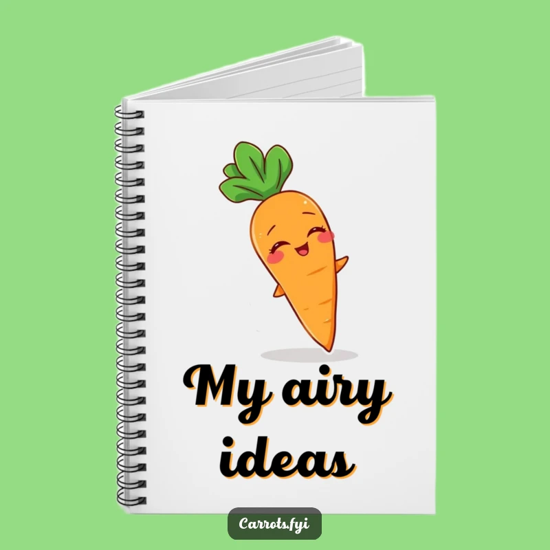 Funny Giggling Carrot Notebook - Breezy Vegetable Journal