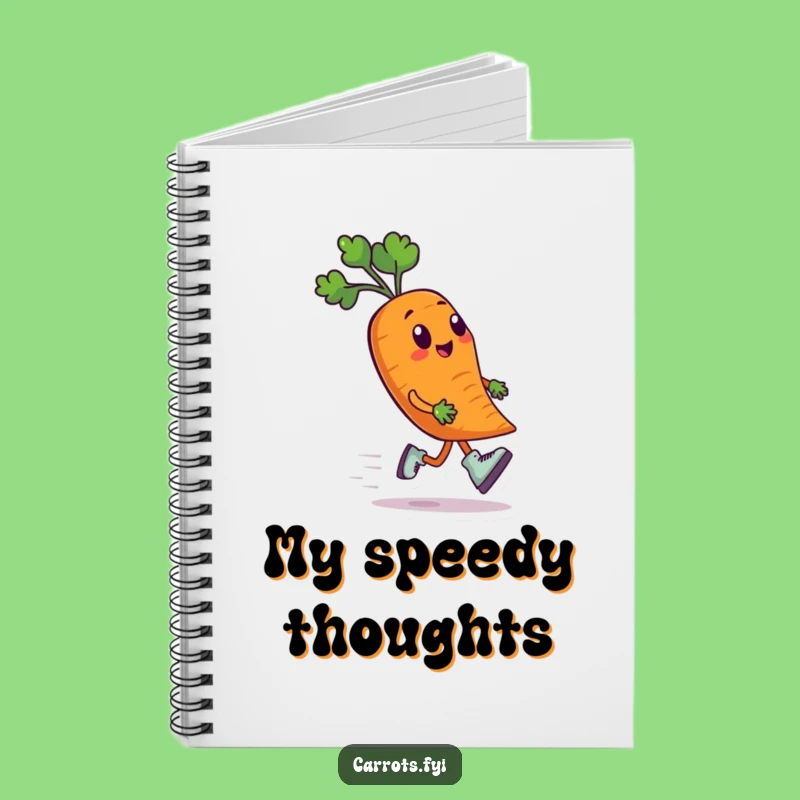 Funny Carrot Roller Skates Notebook - Journal Your Speed with This Veggie Friend