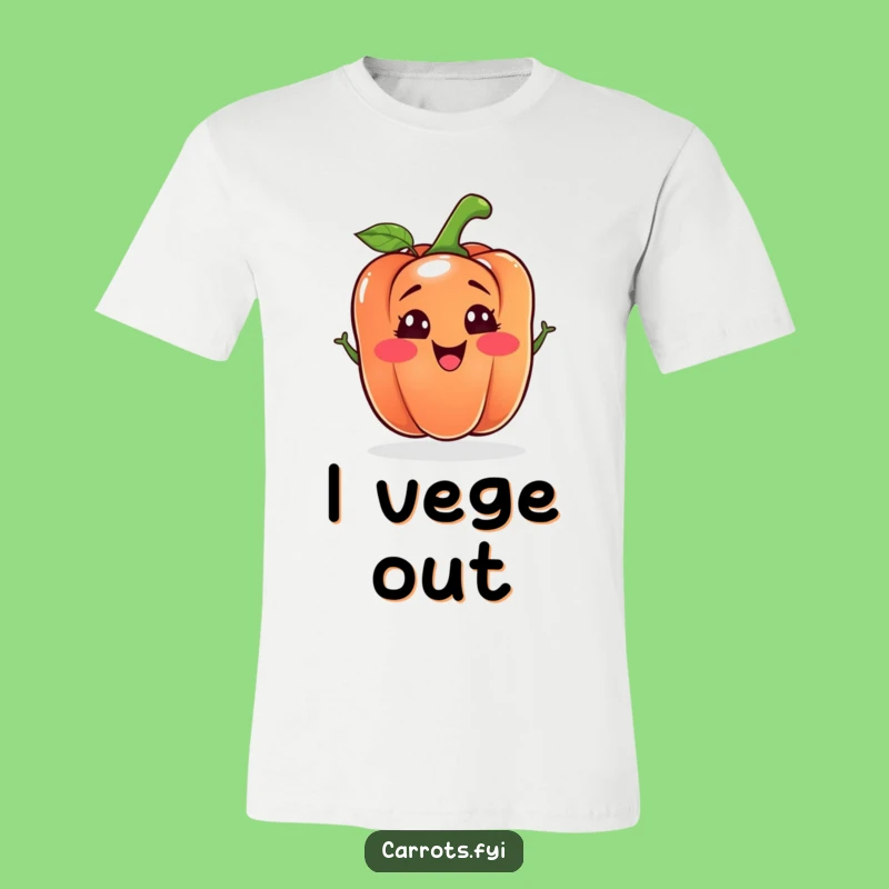 Funny Bell Pepper T-Shirt: Silly Vegetable Face Tee, Hilarious Gift for Foodies