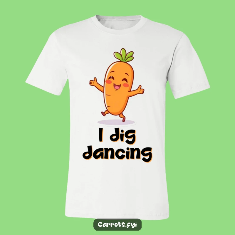 Funny Carrot Dance Shirt: Cheerful Veggie Character Tee, Great Comedic Gift