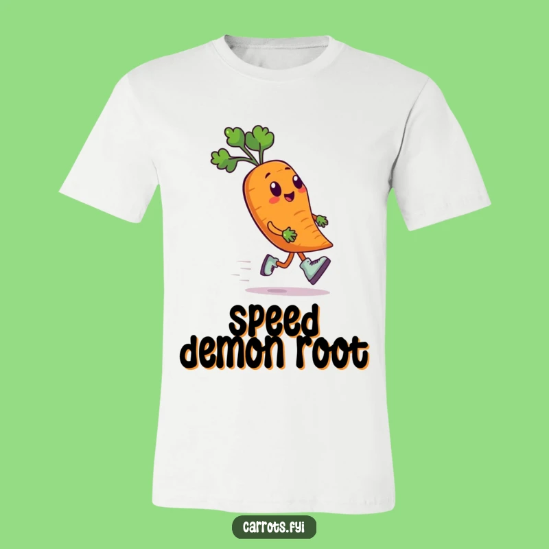 Funny Carrot Roller Skates T-Shirt - Humorous Speeding Veggie Tee for Active Fun