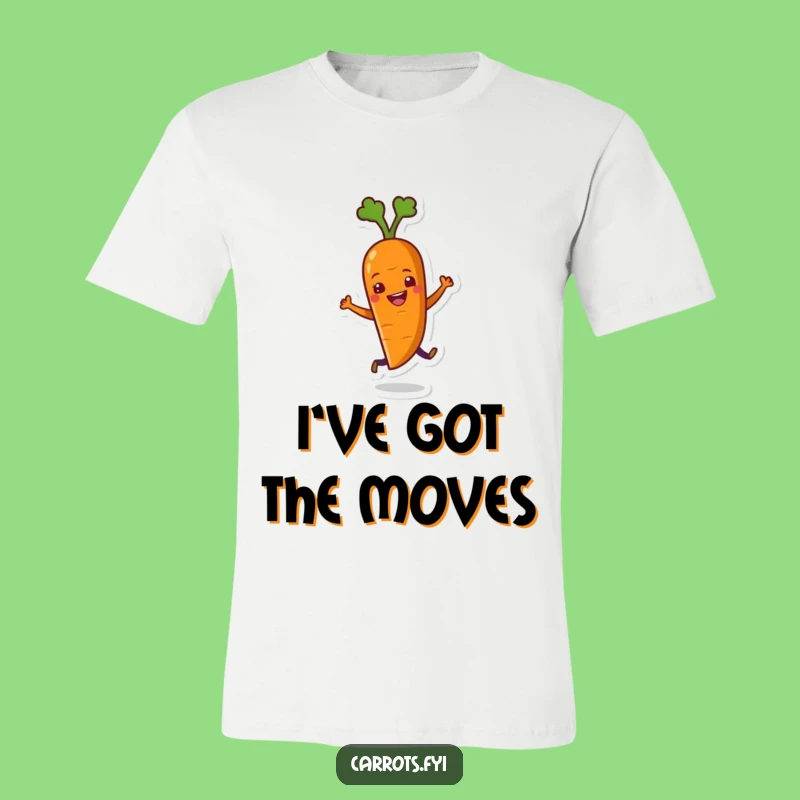 Funny Dancing Carrot T-Shirt: Wiggle Your Way to Happiness with This Hilarious Tee