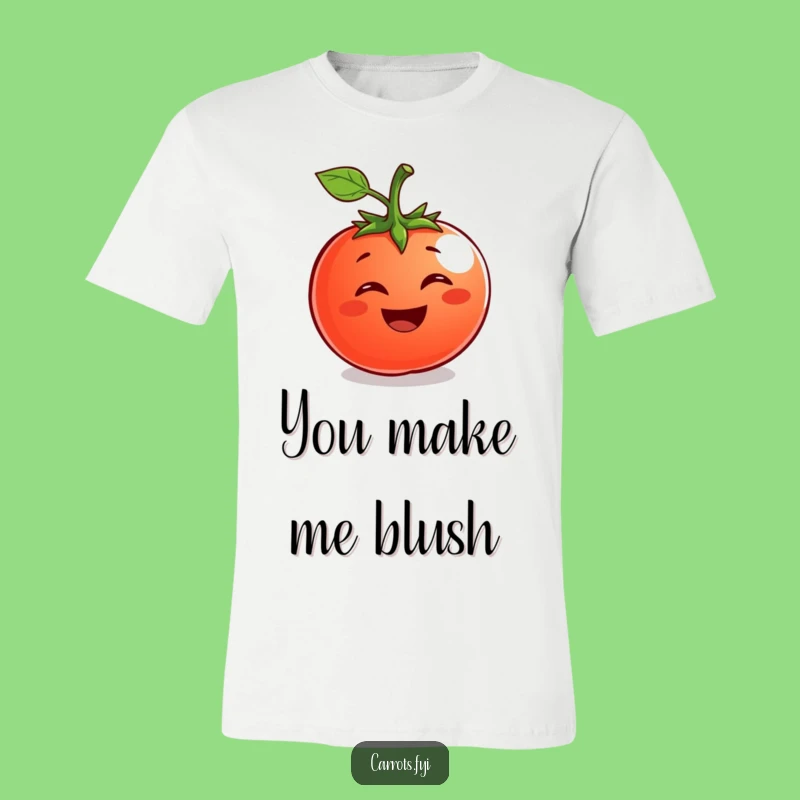 Funny Tomato Grin T-Shirt: Cheerful Fruit Slice Tee, Awesome Funny Gift