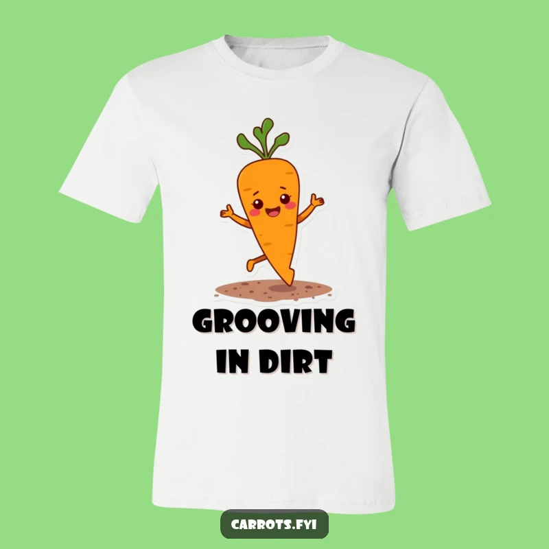Funny Jigging Carrot T-Shirt: Bouncy Veggie Art Tee, Hilarious Gift for Dancers