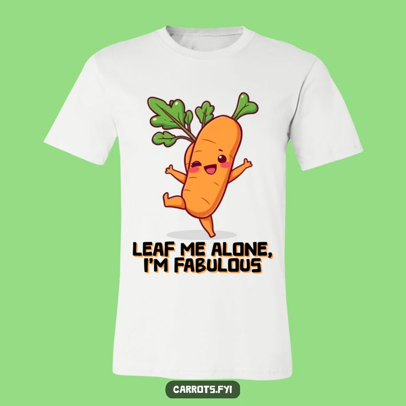 Funny Playful Carrot Kick T-Shirt - Energetic Veggie Tee for Active Fun Lovers
