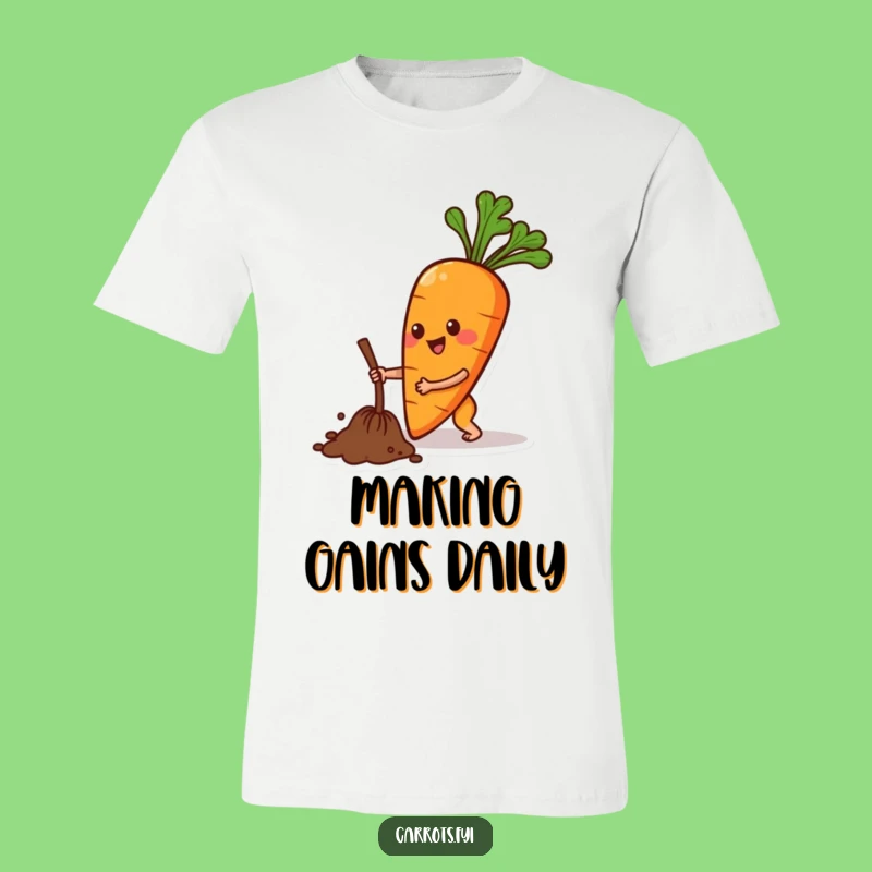 Funny Carrot Digging T-Shirt: Show Your Love for Gardening with This Hilarious Tee!
