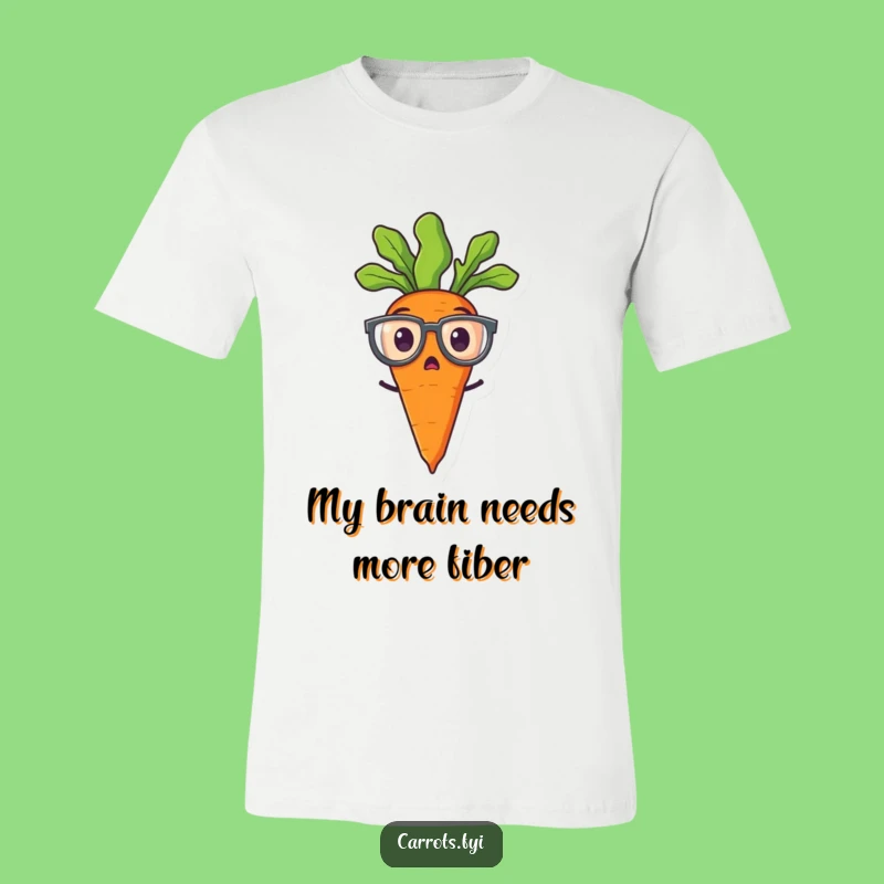 Funny Surprised Carrot T-Shirt - Hilarious Spectacle Wearing Veggie Tee for Laughter Lovers