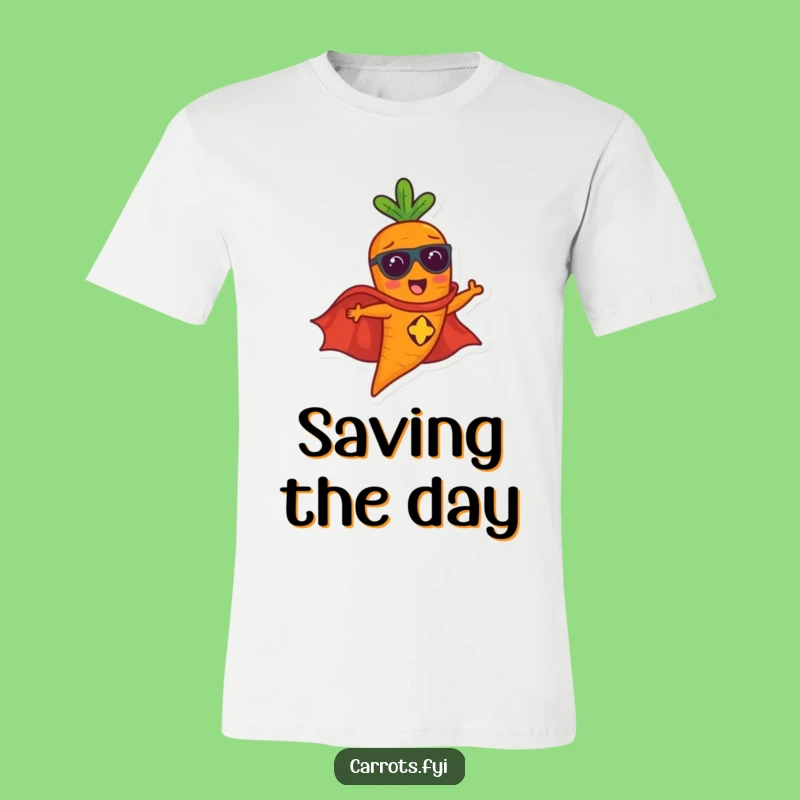 Funny Flying Carrot Superhero T-Shirt - Epic Veggie Power Tee
