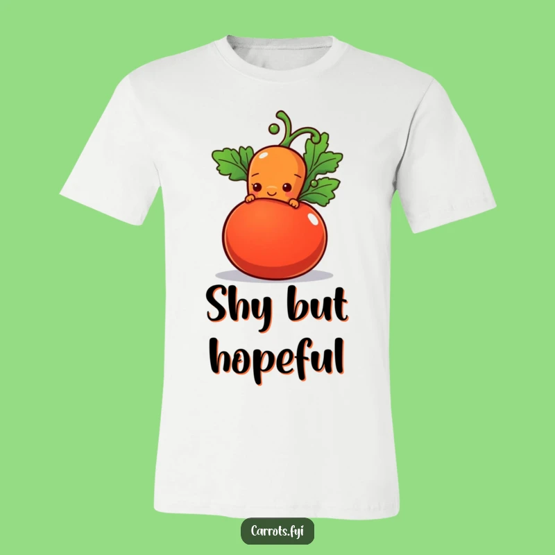 Funny Shy Carrot T-Shirt - Wear Your Sweetness with this Hilarious Veggie Tee!