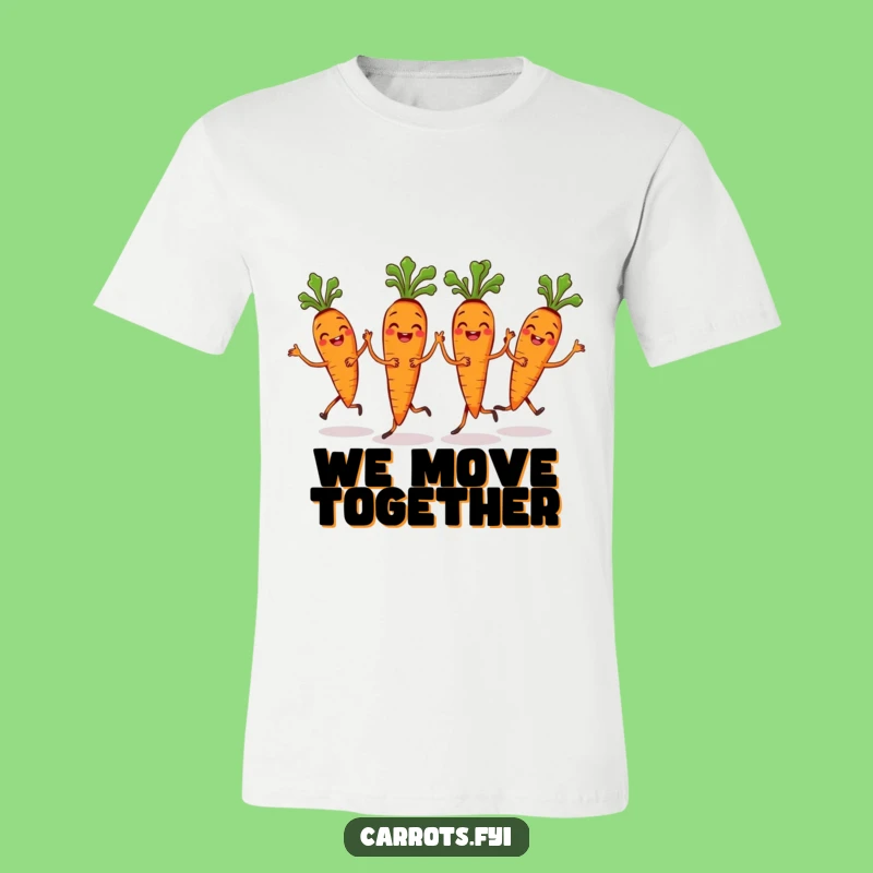 Funny Carrot Bunch Dance T-Shirt: Synchronized Veggie Style for Humor
