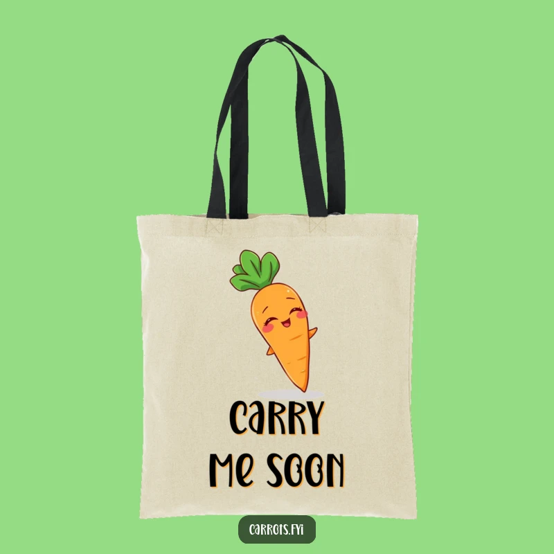Funny Giggling Carrot Tote Bag - Breezy Vegetable Accessory