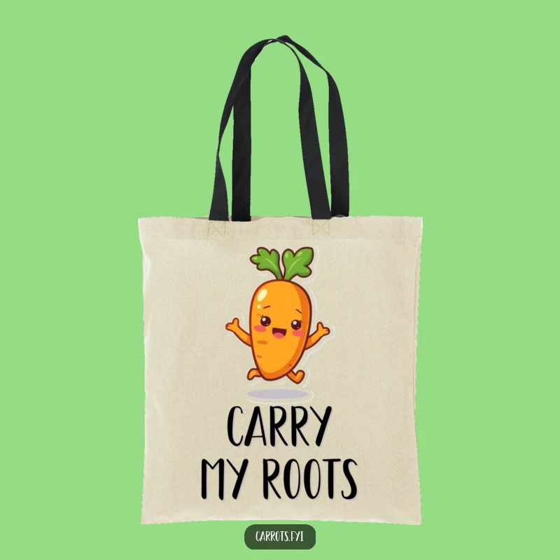 Funny Carrot Bounce Tote Bag: Cheerful Veggie Carry-All, Ideal Funny Gift