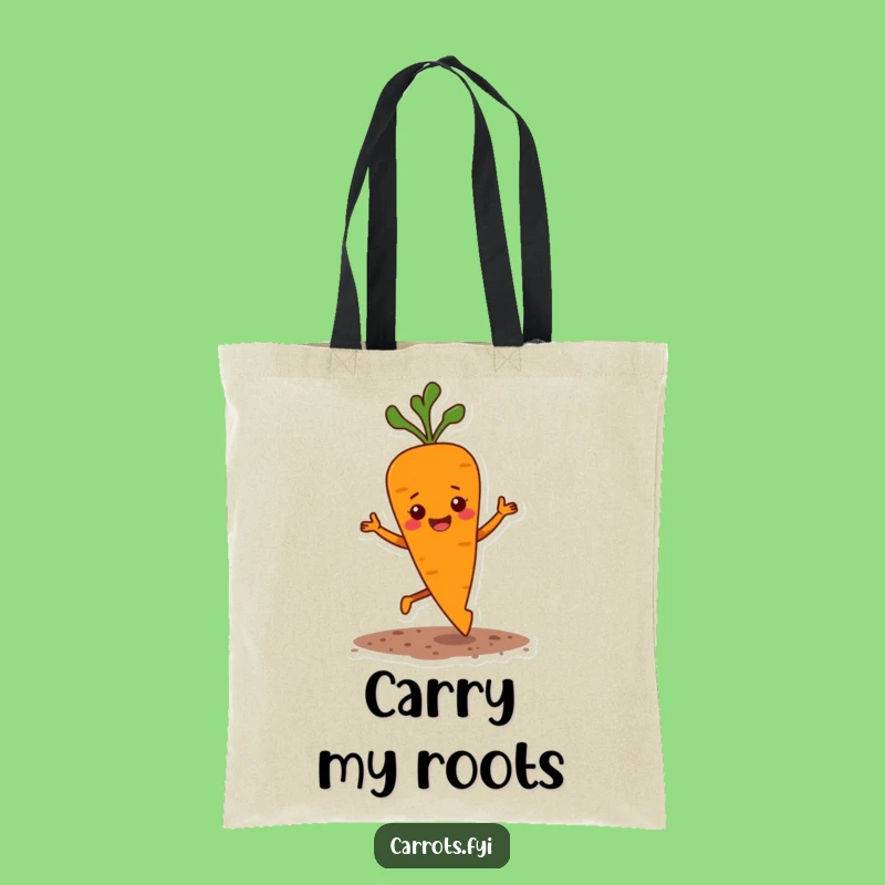 Funny Jigging Carrot Tote Bag: Carry Your Joy, Hilarious Veggie Art Gift