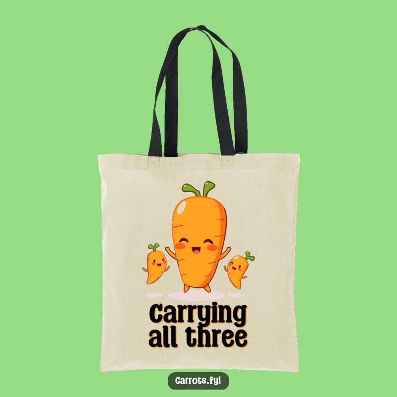 Funny Juggling Carrot Tote Bag - Carry Your Load with this Hilarious Veggie Accessory!
