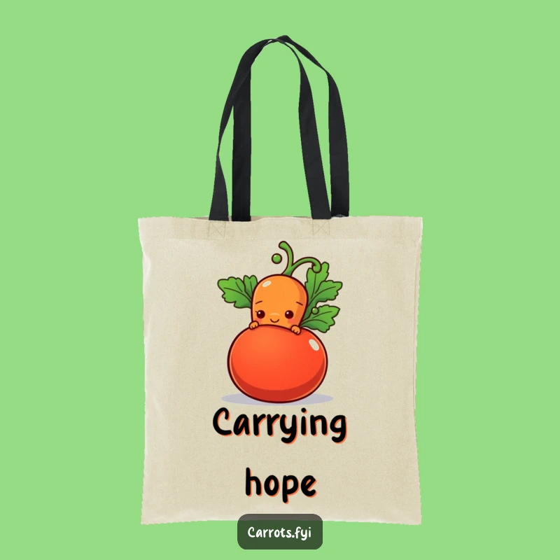 Funny Shy Carrot Tote Bag - Carry Kindness with this Hilarious Veggie Accessory!