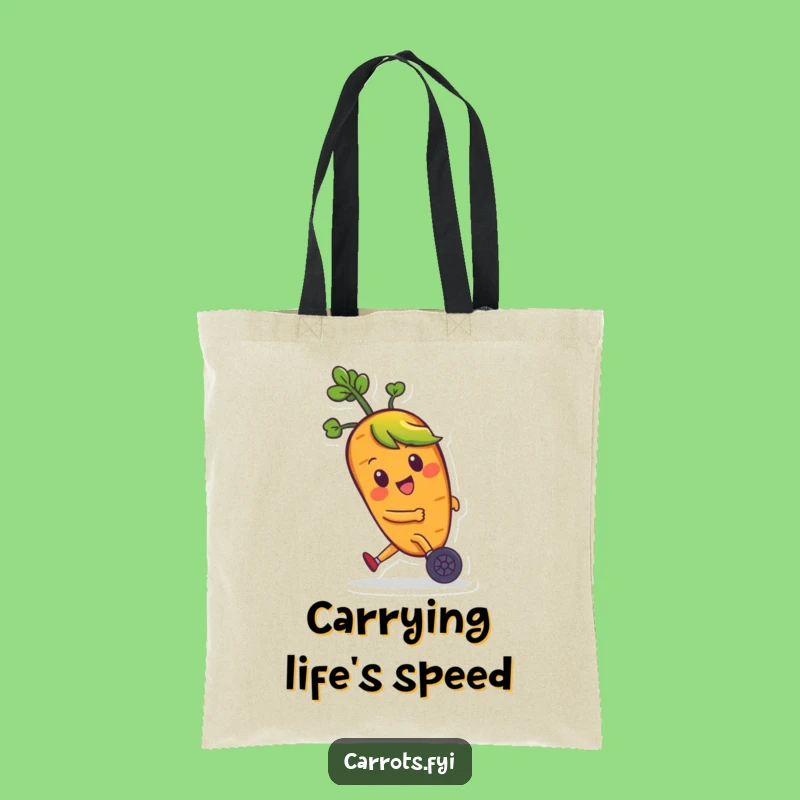 Funny Carrot Zooming Tote Bag - Carry Fun with this Hilarious Veggie Accessory!