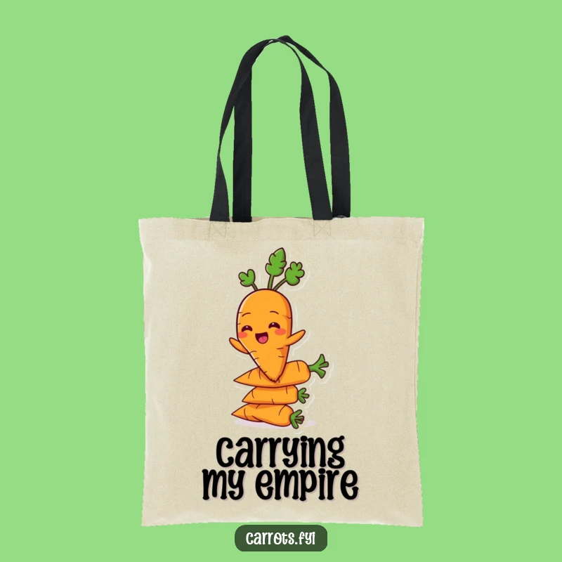 Funny Balancing Carrot Tote Bag, Veggie Stack Accessory, Unique Funny Gift