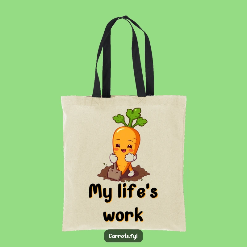 Funny Gardening Carrot Tote Bag: Carry Your Tools with Garden Humor