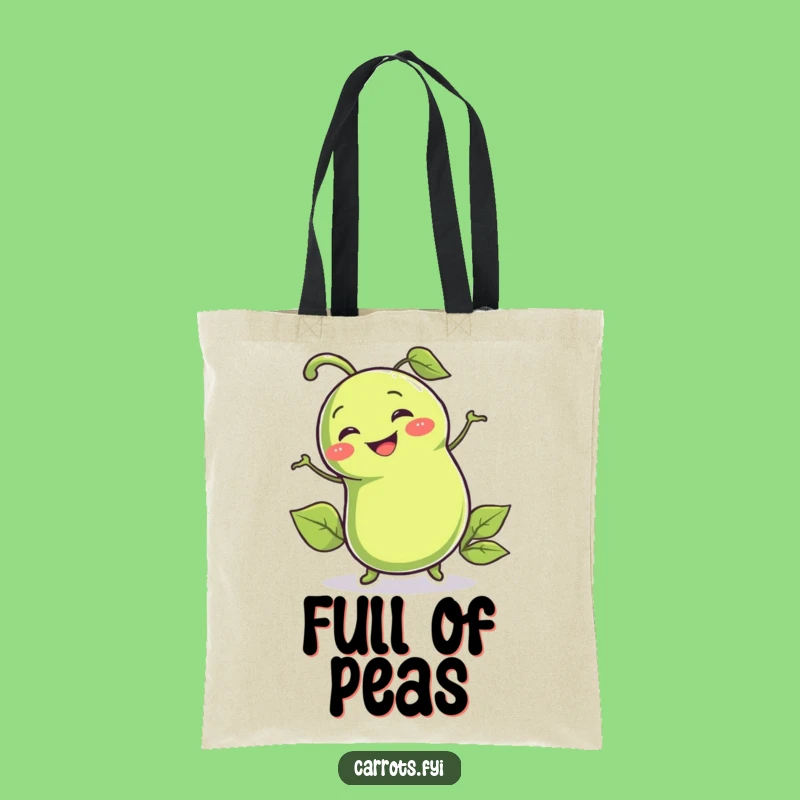 Funny Pea Pod Tote Bag: Wiggling Character Accessory, Great Comedic Gift Idea