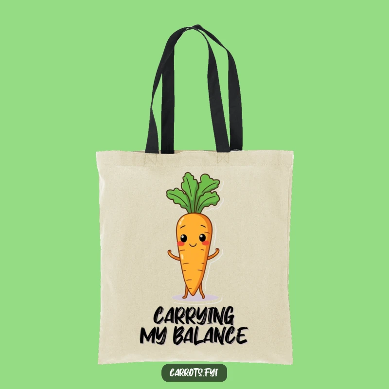 Funny Wobbly Carrot Tote Bag: Carry Your Laughs, Perfect Funny Gift for Errands